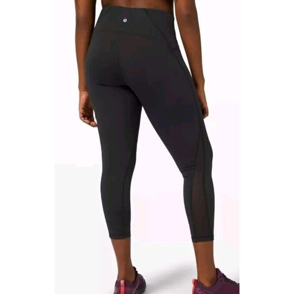 Lululemon Train Times High Rise Tight 7/8 Pant 24" Dark Gray MESH Women’s Size 6 - Picture 4 of 9